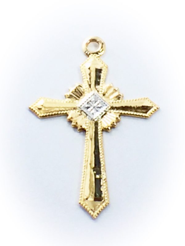 Cruz del Santisimo Gold Filled 2.5cm x 2.0cm